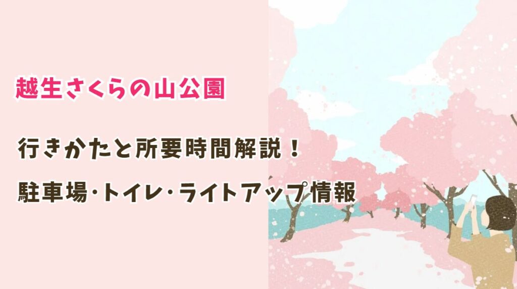 越生さくらの山公園の行きかた･所要時間は？駐車場・トイレ情報から夜桜ライトアップまで解説